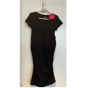 Isabel Target Black Maternity Short Sleeve Dress Medium